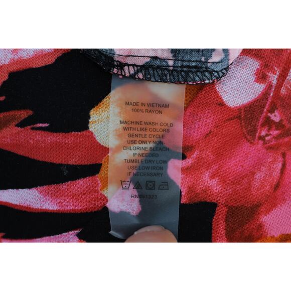 NWT Riley & Rae floral pink red dress womens small tropical boho cottagecore - Picture 5 of 7